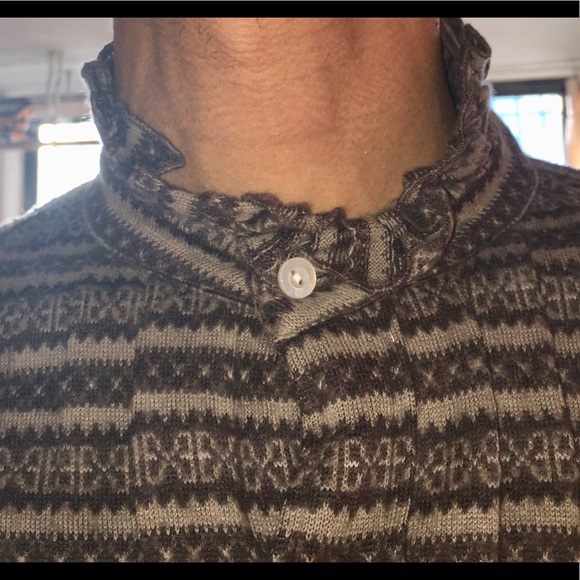 Number (N)ine Mens Wool Tuxedo Shirt - Picture 5 of 8